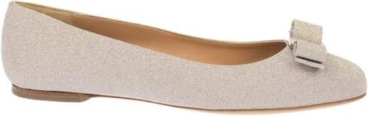 Salvatore Ferragamo Klassieke leren instapper Gray Dames