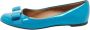 Salvatore Ferragamo Klassieke Leren Loafer Schoen Blue Dames - Thumbnail 1