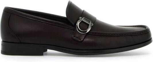 Salvatore Ferragamo Klassieke Leren Loafers Brown Heren