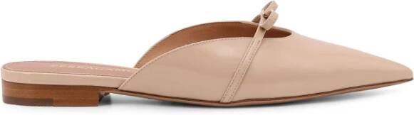 Salvatore Ferragamo Lakleren muil met strikdetail Beige Dames