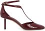 Salvatore Ferragamo Lakleren T-strap Stiletto Pumps Red Dames - Thumbnail 1