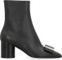 Salvatore Ferragamo Leonia Leren Enkellaarzen Black Dames - Thumbnail 1