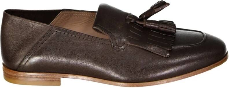 Salvatore Ferragamo Leren Loafers met Franje Detail Brown Heren