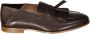 Salvatore Ferragamo Leren Loafers met Franje Detail Brown Heren - Thumbnail 1