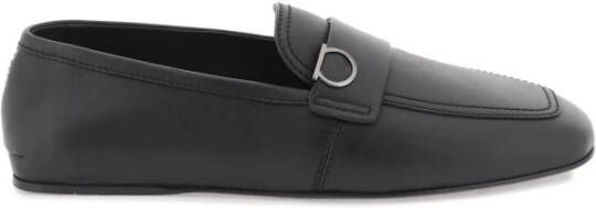 Salvatore Ferragamo Leren loafers met iconische metalen Ganici Black Heren