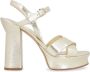 Salvatore Ferragamo Leren Plateau Sandalen Yellow Dames - Thumbnail 1