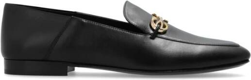 Salvatore Ferragamo Zwarte Leren Loafers Slip-on Stijl Black Dames