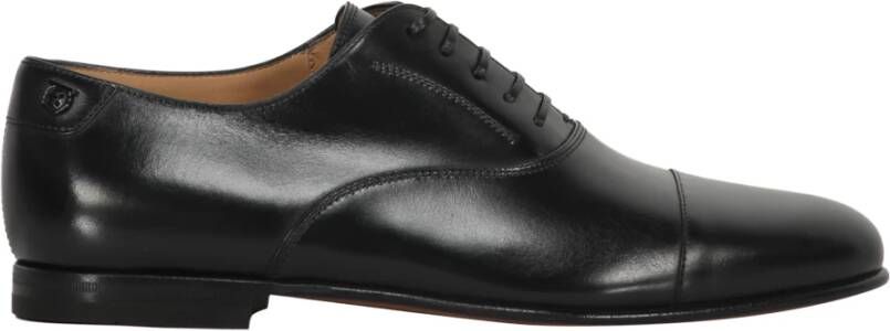 Salvatore Ferragamo Leren Veterschoenen Oxford Stijl Black Heren