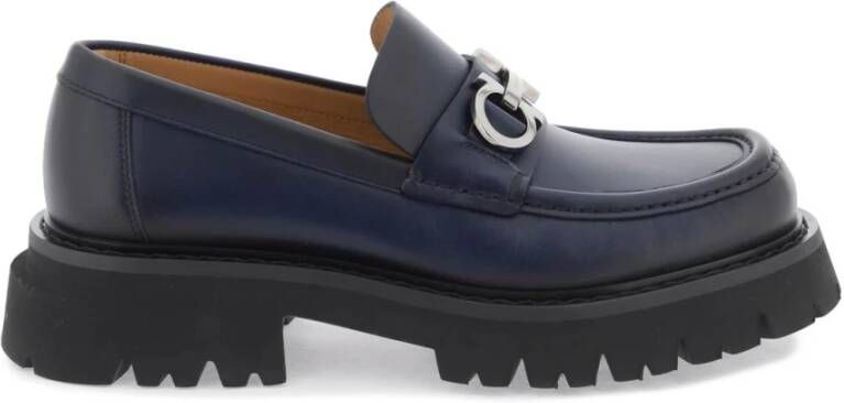 Salvatore Ferragamo Florian leren schoenen Blue Heren