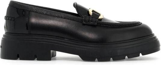 Salvatore Ferragamo Loafers met dubbele Gancini Black Dames