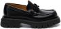 Salvatore Ferragamo Florian Square-Toe Leren Loafers Zwart Black Heren - Thumbnail 8