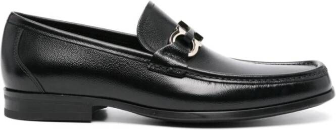 Salvatore Ferragamo Metalen Gegraveerde Kalfsleren Laarzen Black Heren