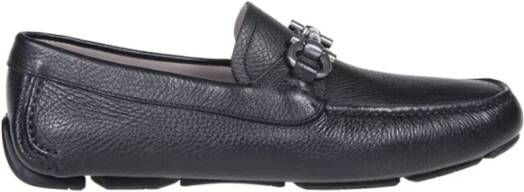 Salvatore Ferragamo Nero Lichtgrijze Driver Schoen Black Heren