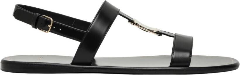 Salvatore Ferragamo Nieuwe Vara Plate Lage Sandaal Black Dames