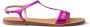 Salvatore Ferragamo Paarse Leren Zomer Sandalen voor Vrouwen Purple Dames - Thumbnail 3