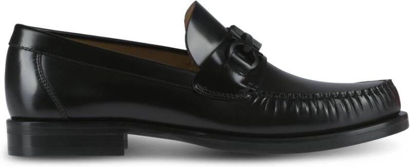 Salvatore Ferragamo Stijlvolle Leren Schoenen voor Mannen Black Heren