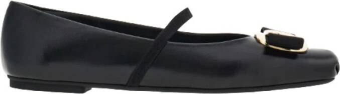 Salvatore Ferragamo Platte schoenen voor vrouwen Black Dames