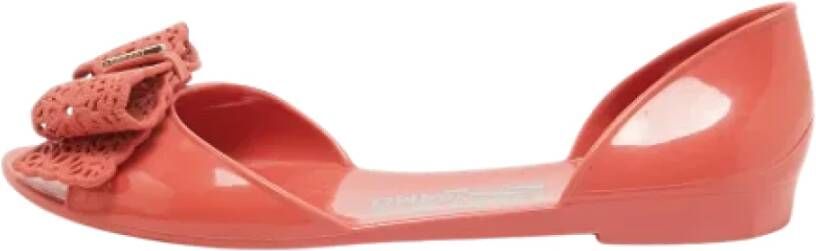 Salvatore Ferragamo Pre-owned Fabric flats Pink Dames