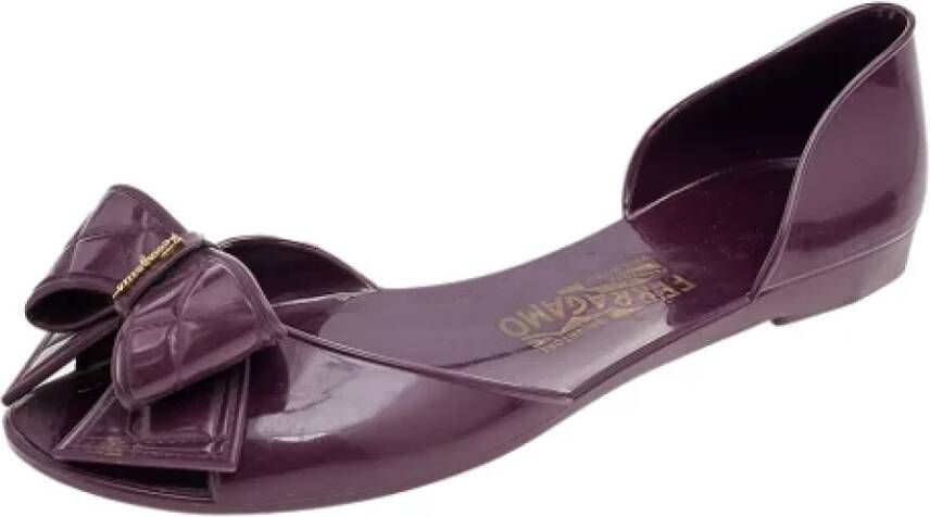 Salvatore Ferragamo Pre-owned Fabric sandals Purple Dames