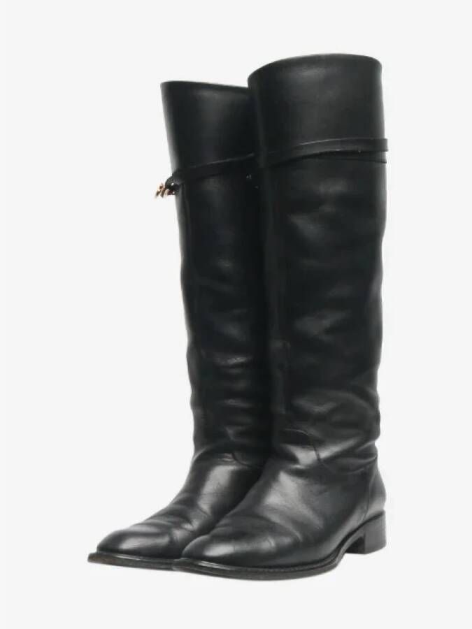 Salvatore Ferragamo Pre-owned Leather boots Black Dames