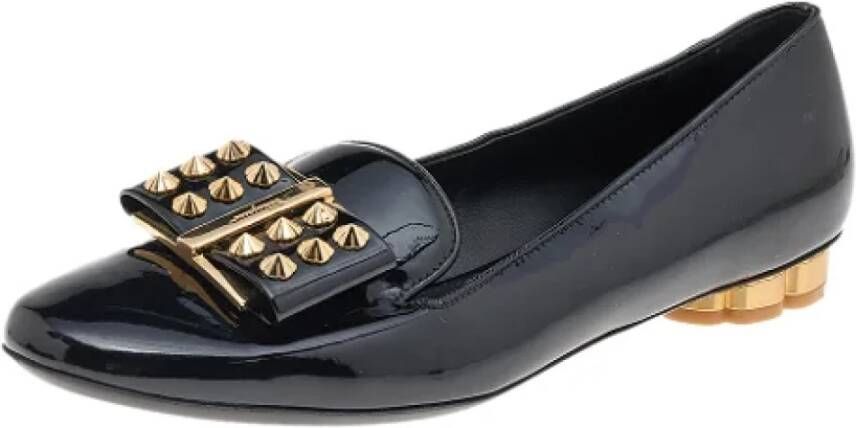 Salvatore Ferragamo Pre-owned Leather flats Black Dames