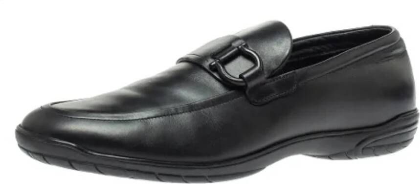 Salvatore Ferragamo Pre-owned Leather flats Black Dames