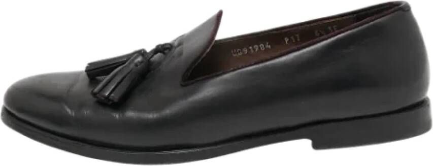 Salvatore Ferragamo Pre-owned Leather flats Black Dames