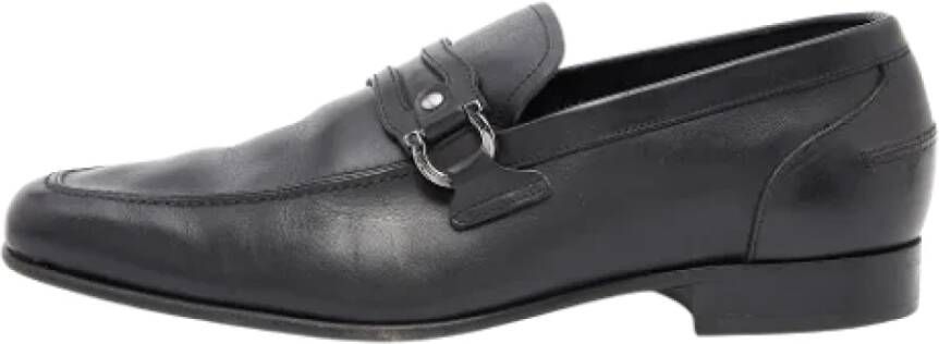 Salvatore Ferragamo Pre-owned Leather flats Black Dames