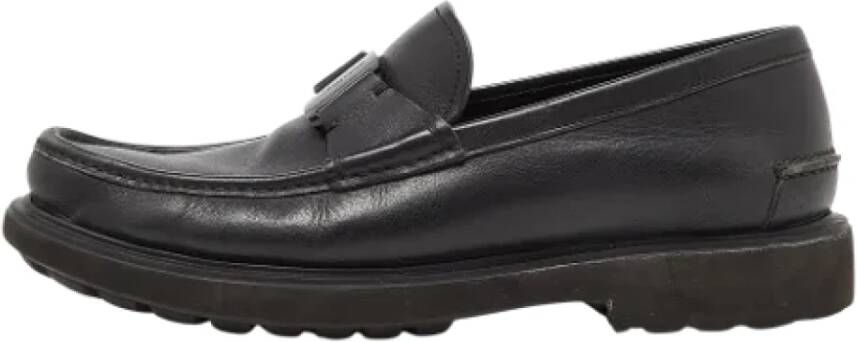 Salvatore Ferragamo Pre-owned Leather flats Black Dames