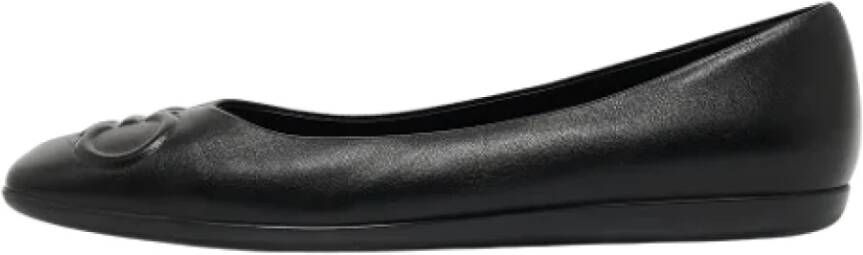 Salvatore Ferragamo Pre-owned Leather flats Black Dames