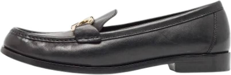 Salvatore Ferragamo Pre-owned Leather flats Black Dames