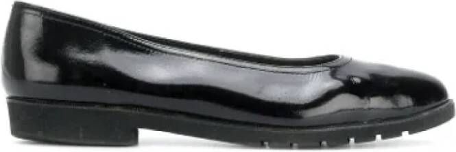 Salvatore Ferragamo Pre-owned Leather flats Black Dames