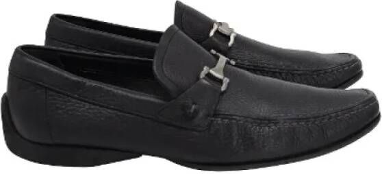 Salvatore Ferragamo Pre-owned Leather flats Black Heren