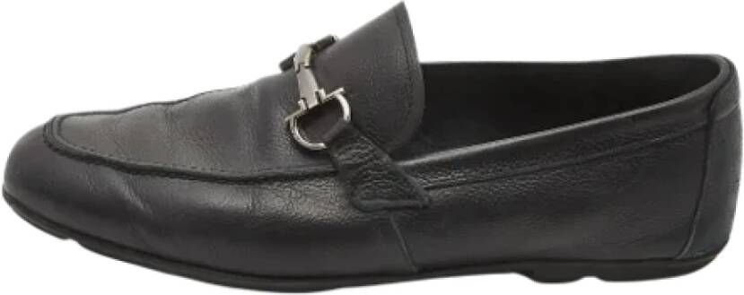 Salvatore Ferragamo Pre-owned Leather flats Black Heren