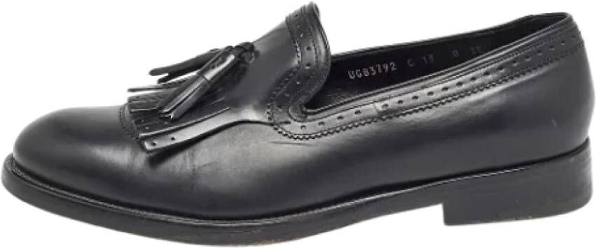 Salvatore Ferragamo Pre-owned Leather flats Black Heren