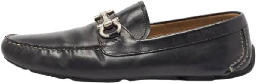 Salvatore Ferragamo Pre-owned Leather flats Black Heren