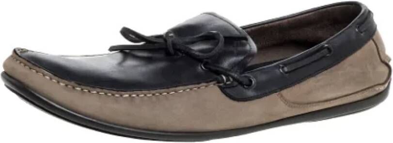 Salvatore Ferragamo Pre-owned Leather flats Brown Dames