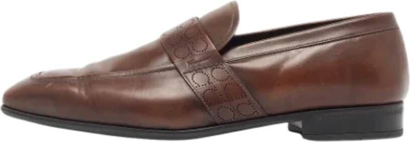 Salvatore Ferragamo Pre-owned Leather flats Brown Heren