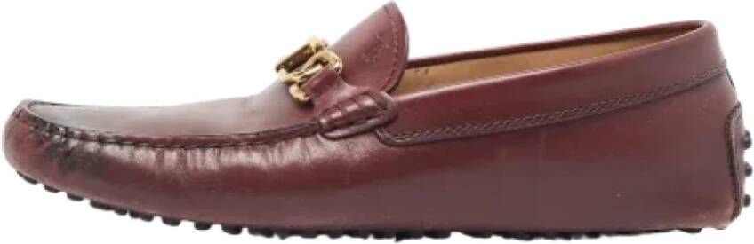 Salvatore Ferragamo Pre-owned Leather flats Red Heren