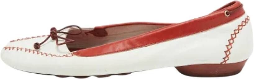 Salvatore Ferragamo Pre-owned Leather flats White Dames