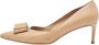 Salvatore Ferragamo Pre-owned Leather heels Beige Dames - Thumbnail 1