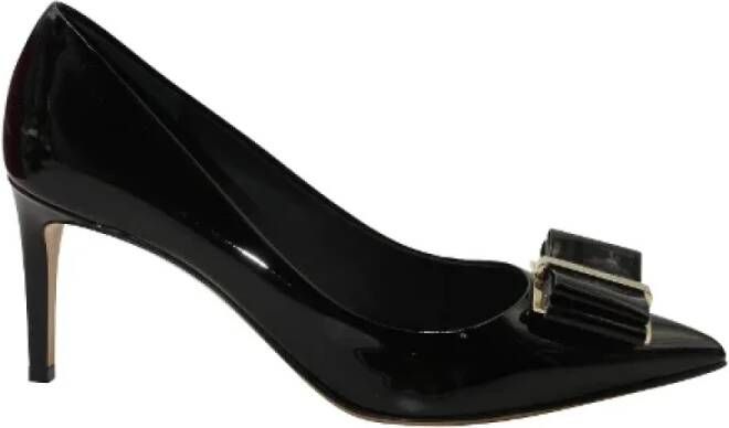 Salvatore Ferragamo Pre-owned Leather heels Black Dames