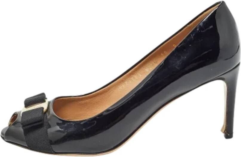 Salvatore Ferragamo Pre-owned Leather heels Black Dames