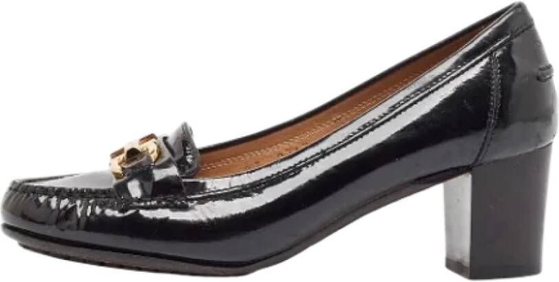 Salvatore Ferragamo Pre-owned Leather heels Black Dames