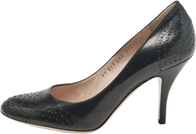 Salvatore Ferragamo Pre-owned Leather heels Black Dames