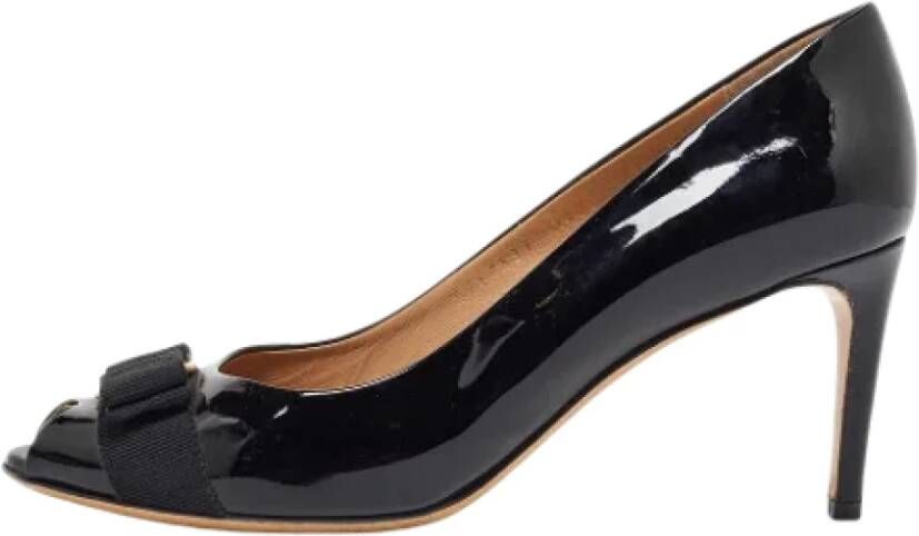 Salvatore Ferragamo Pre-owned Leather heels Black Dames