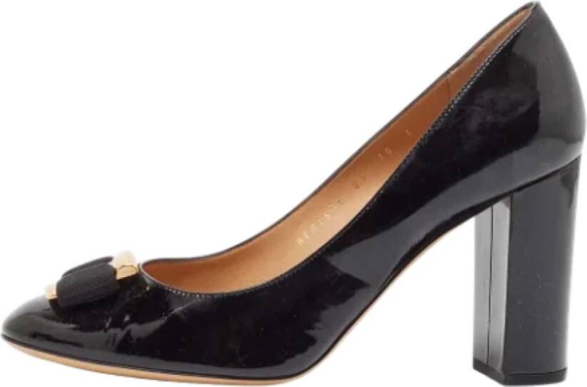 Salvatore Ferragamo Pre-owned Leather heels Black Dames