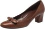 Salvatore Ferragamo Pre-owned Leather heels Brown Dames - Thumbnail 1