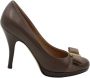 Salvatore Ferragamo Pre-owned Leather heels Brown Dames - Thumbnail 1