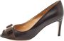 Salvatore Ferragamo Pre-owned Leather heels Brown Dames - Thumbnail 1